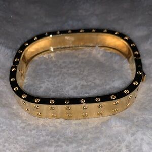 Lia Sophia Elegant Gold Imprint Studded Bracelet